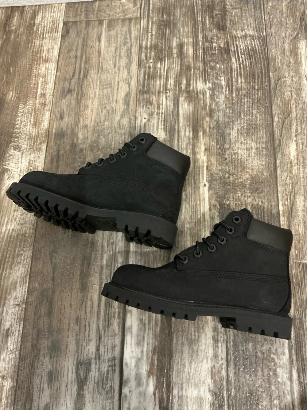 Black Lace-Up Lug Sole Boots